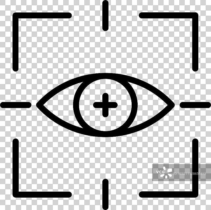 眼部扫描线条图标设计图片素材