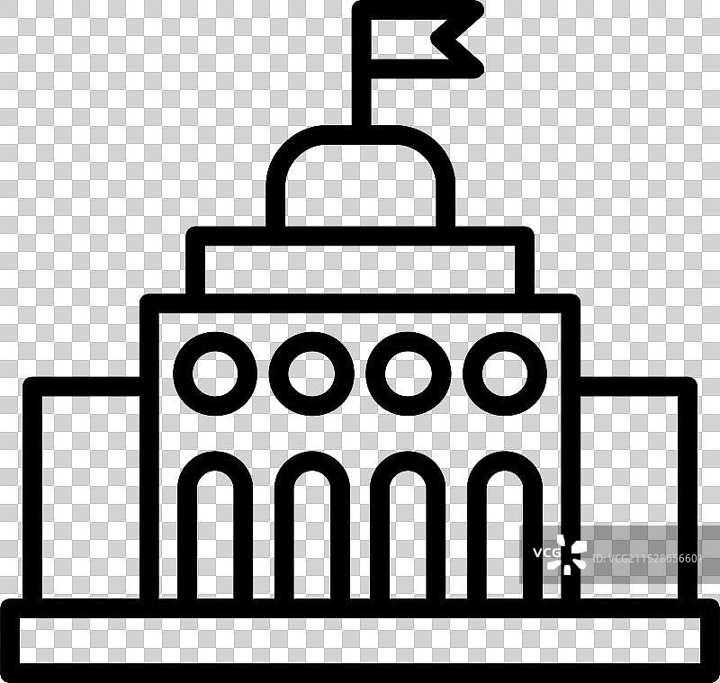 政府线条图标设计图片素材