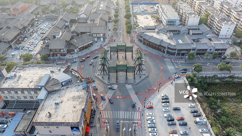 山西大同古城墙 夜景鼓楼钟楼善化寺图片素材