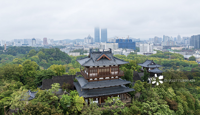 航拍镇江北固山图片素材