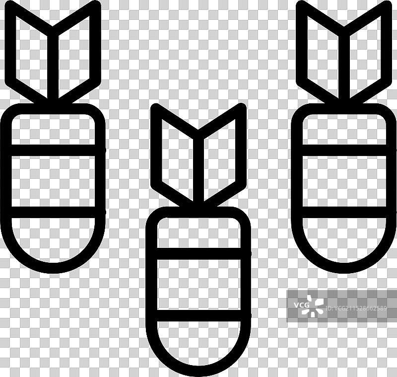 DDoS攻击线条图标设计图片素材