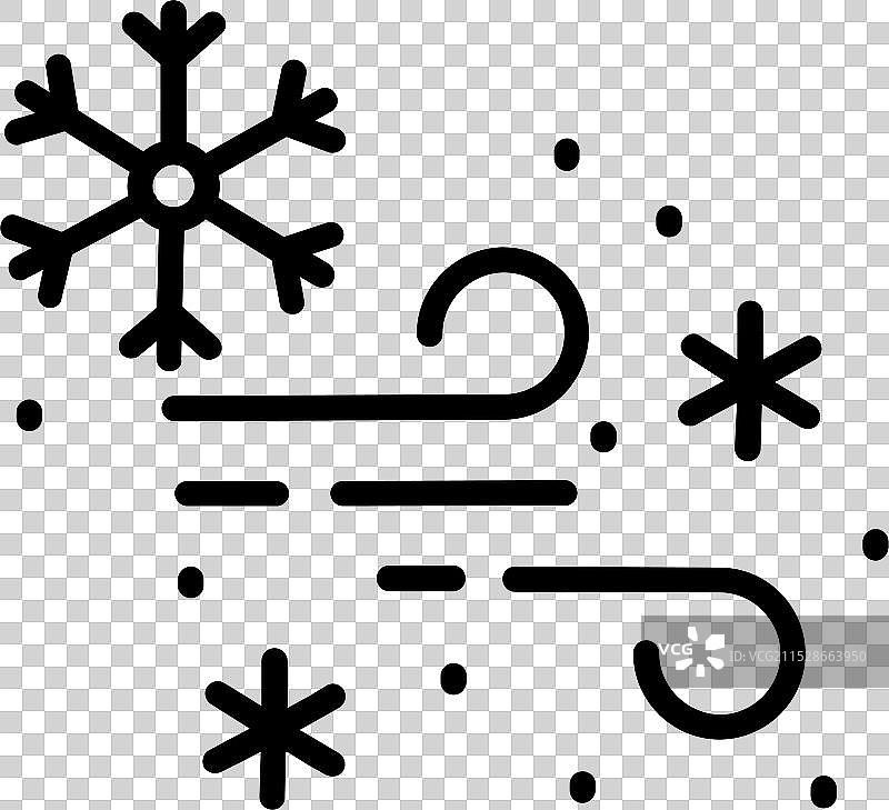 雪暴线条图标设计图片素材