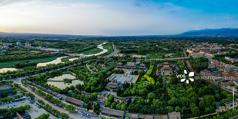 洪洞县 大槐树镇 寻根祭祖园 中心广场 博物馆 航拍图片素材