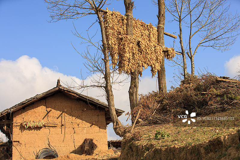 大凉山美姑县马红村、采噶村风貌图片素材