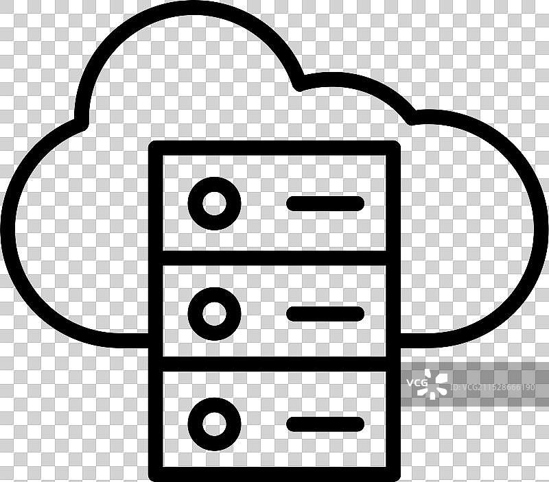 云服务器线条图标设计图片素材