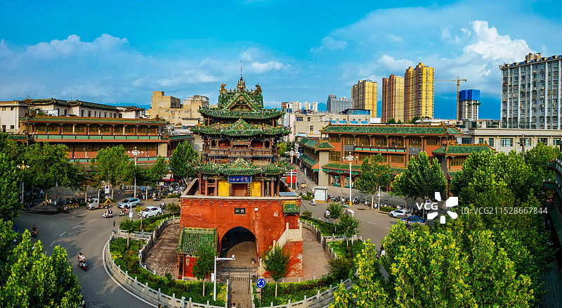 霍州市 霍州鼓楼 霍州署 文化广场 永和公园 汾河图片素材