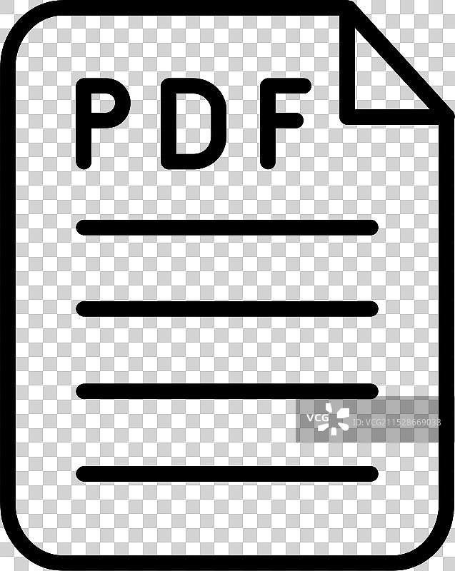 PDF线条图标设计图片素材