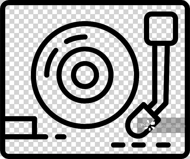 唱盘线条图标设计图片素材