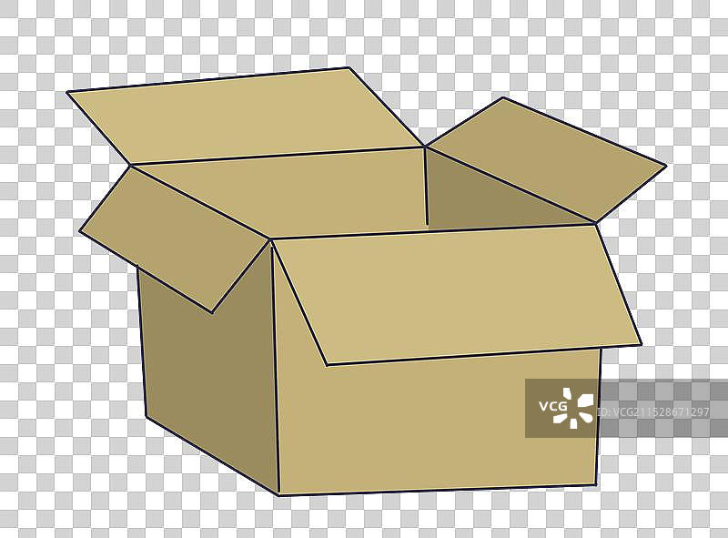 打开的空箱子图片素材