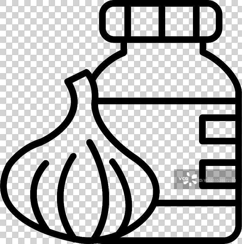 大蒜酱线条图标设计图片素材