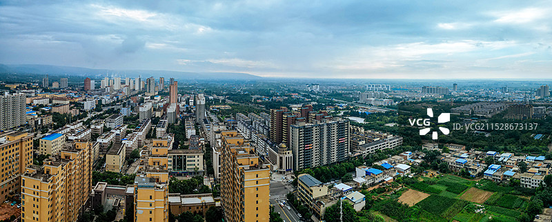 华州区 渭南市 潘陈村 华州公园 太平湖公园 华州商城 航拍图片素材