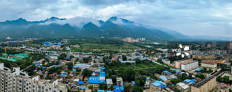 华州区 渭南市 潘陈村 华州公园 太平湖公园 华州商城 航拍图片素材
