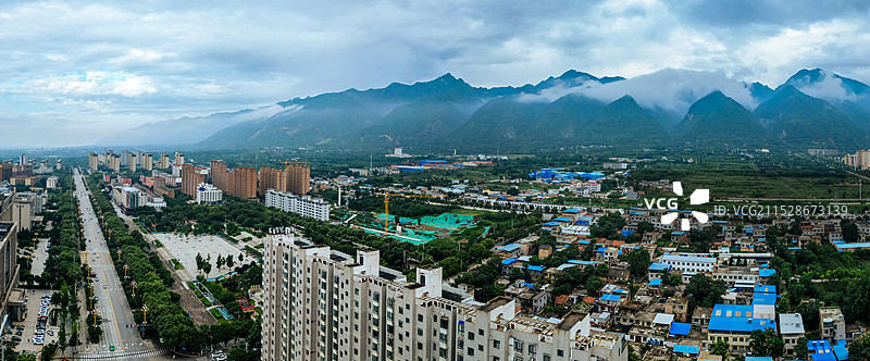 华州区 渭南市 潘陈村 华州公园 太平湖公园 华州商城 航拍图片素材