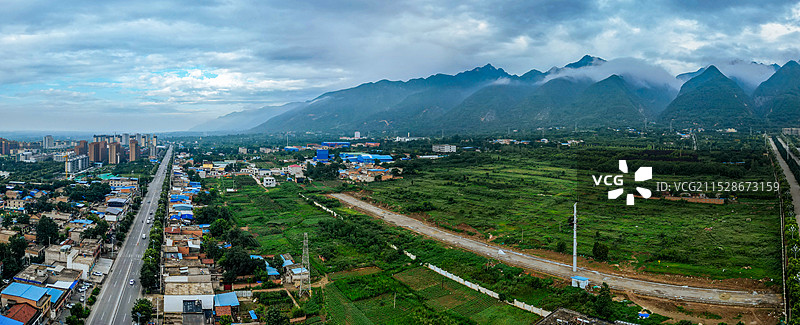 华州区 渭南市 潘陈村 华州公园 太平湖公园 华州商城 航拍图片素材
