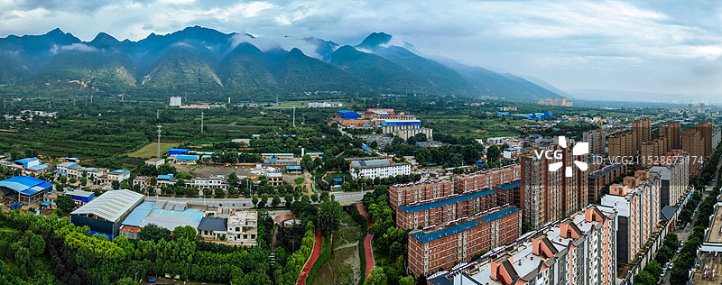 华州区 渭南市 潘陈村 华州公园 太平湖公园 华州商城 航拍图片素材