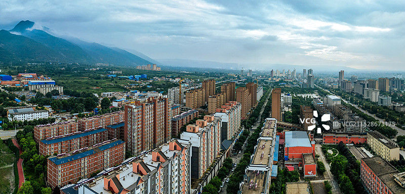 华州区 渭南市 潘陈村 华州公园 太平湖公园 华州商城 航拍图片素材