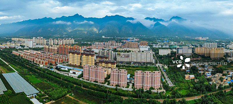 华州区 渭南市 潘陈村 华州公园 太平湖公园 华州商城 航拍图片素材