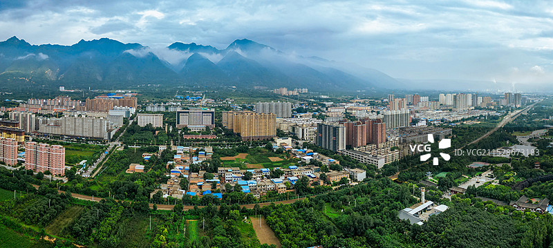 华州区 渭南市 潘陈村 华州公园 太平湖公园 华州商城 航拍图片素材