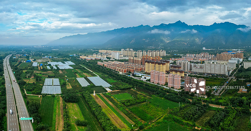 华州区 渭南市 潘陈村 华州公园 太平湖公园 华州商城 航拍图片素材