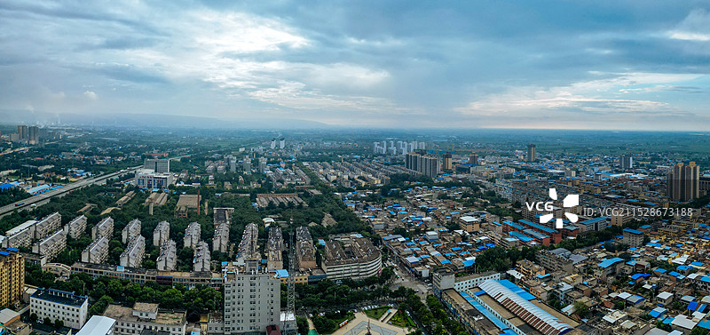 华州区 渭南市 潘陈村 华州公园 太平湖公园 华州商城 航拍图片素材