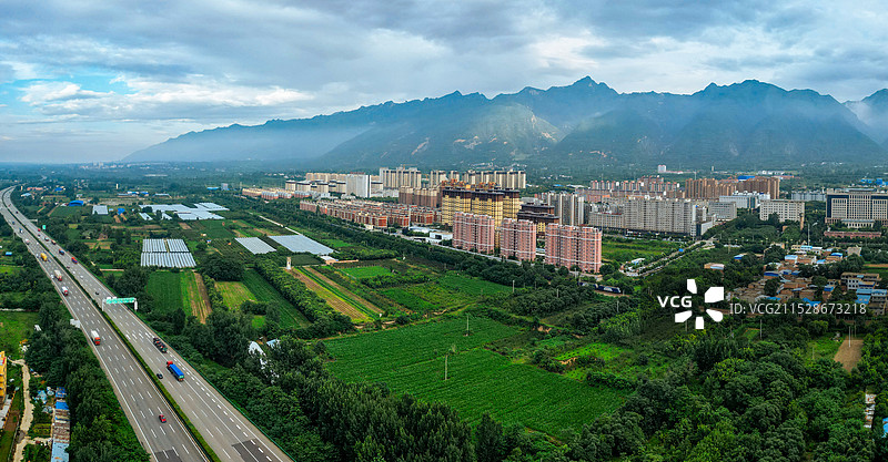 华州区 渭南市 潘陈村 华州公园 太平湖公园 华州商城 航拍图片素材