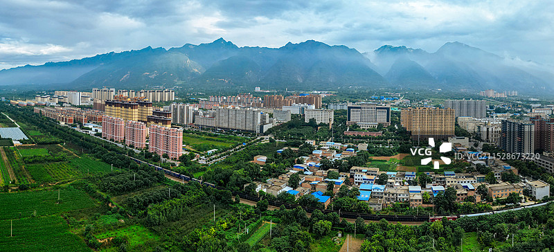 华州区 渭南市 潘陈村 华州公园 太平湖公园 华州商城 航拍图片素材