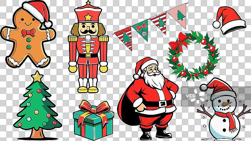 圣诞节的色彩组合图片素材