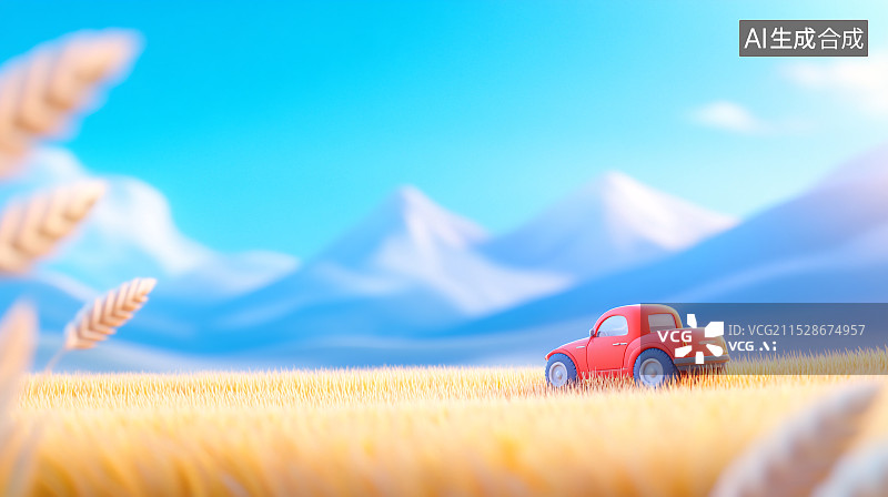 【AI数字艺术】唯美清新田野风景壁纸图片素材