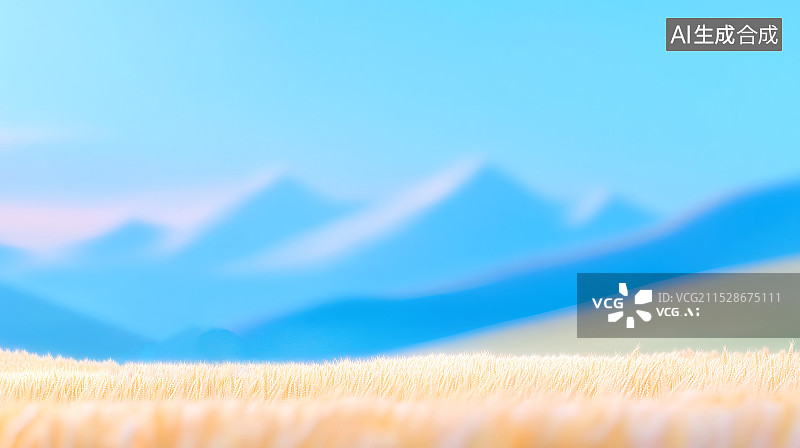 【AI数字艺术】唯美清新田野风景壁纸图片素材
