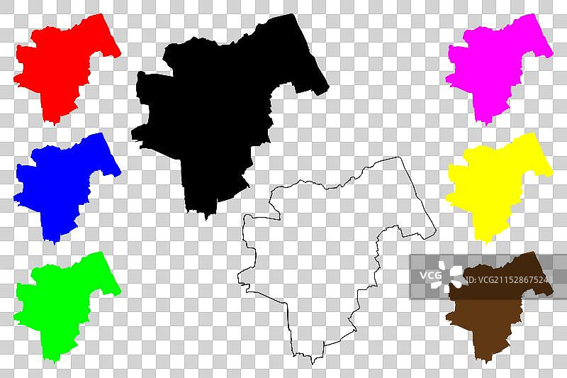 佩奇市匈牙利巴兰尼亚县地图涂鸦图片素材