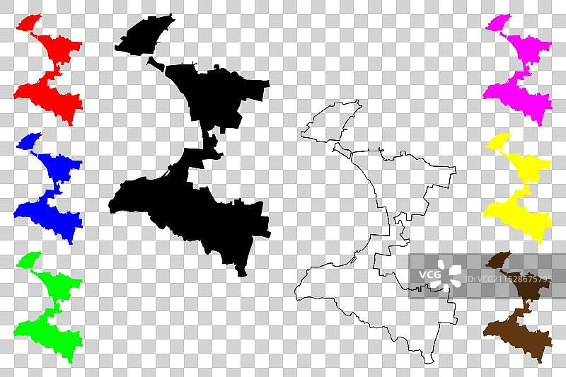 意大利普利亚大区塔兰托市地图图片素材