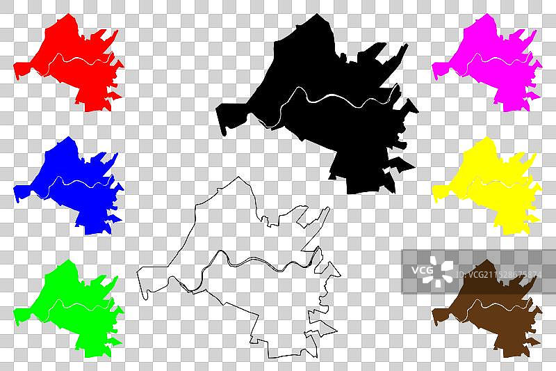 乌日霍罗德市 乌克兰 扎卡帕特区 地图图片素材