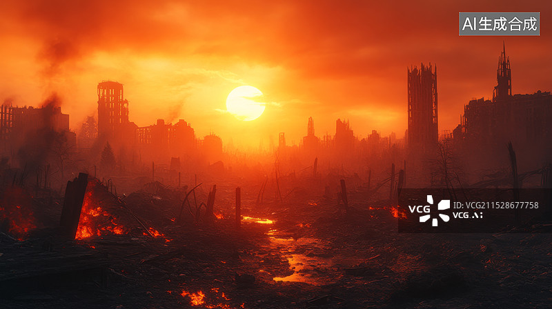 【AI数字艺术】世界末日自然灾害图片素材
