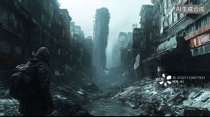 【AI数字艺术】世界末日自然灾害图片素材