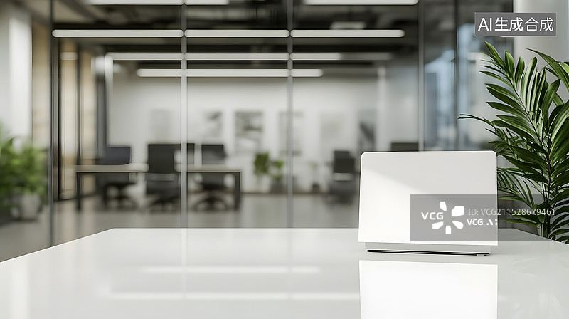 【AI数字艺术】明亮通透的现代办公室图片素材