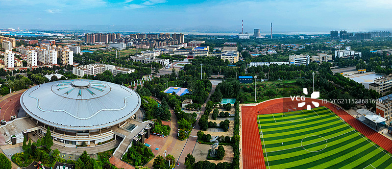 陕州区 甘棠公园 高阳山 体育中心 神泉路 航拍图片素材