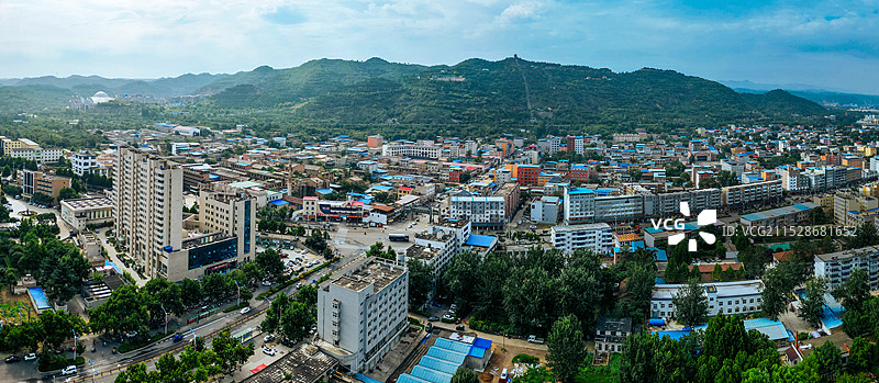 陕州区 甘棠公园 高阳山 体育中心 神泉路 航拍图片素材