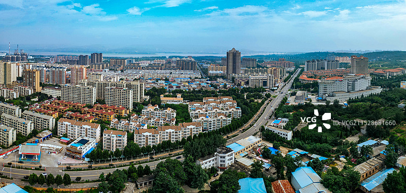 陕州区 甘棠公园 高阳山 体育中心 神泉路 航拍图片素材