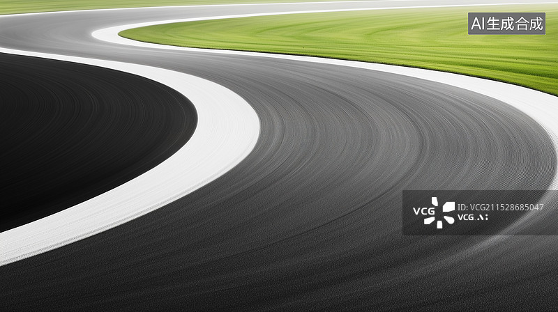 【AI数字艺术】户外公路弯道特写图片素材