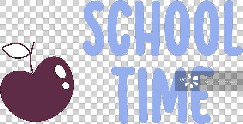 学校时间字母贴纸图片素材