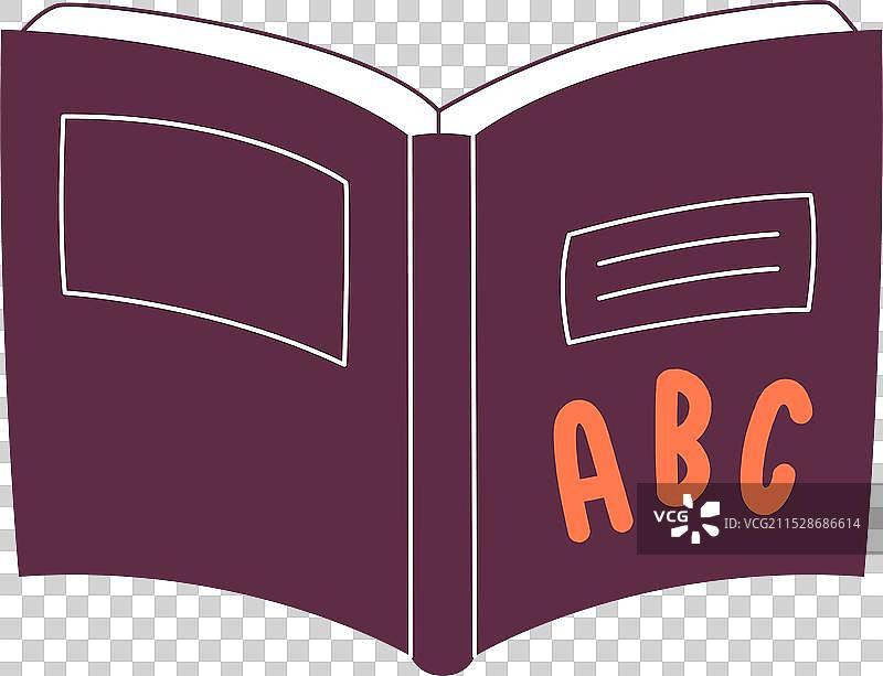abc 打开的书图片素材