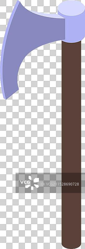 大型维京斧直立放置在木制表面上图片素材