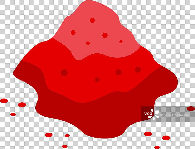 红辣椒粉堆成一堆在白色背景上图片素材