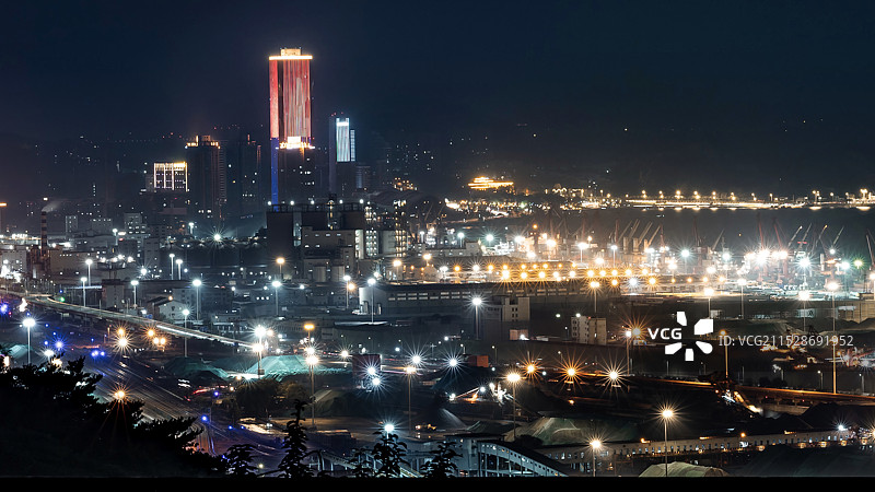 连云港连云区城市港口风光图片素材