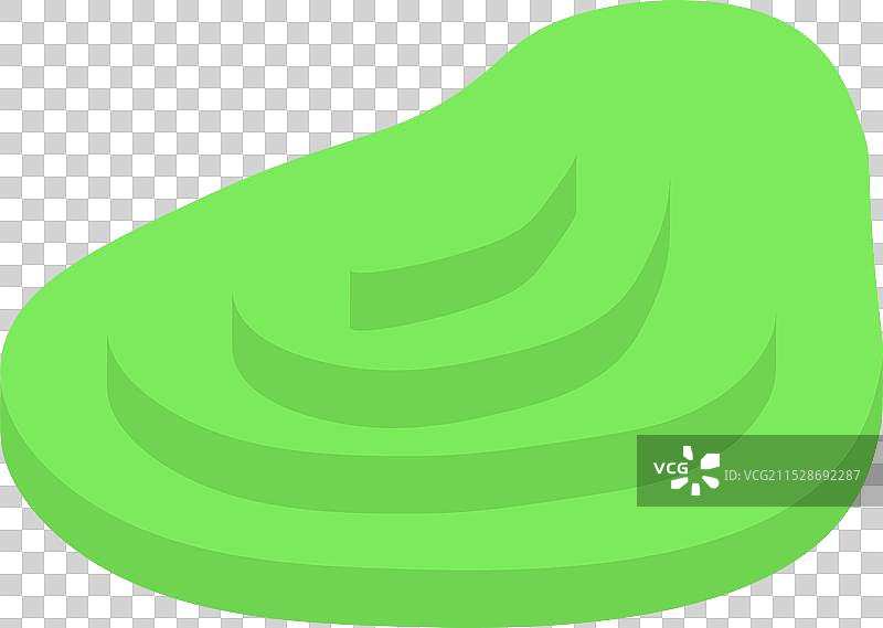 绿色高尔夫球场的推杆果岭等距视图图片素材