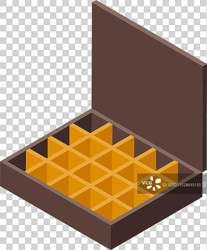 空的华夫饼铁打开，展示其不粘涂层图片素材