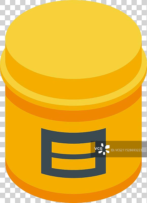 圆形塑料黄色食品包装容器图片素材