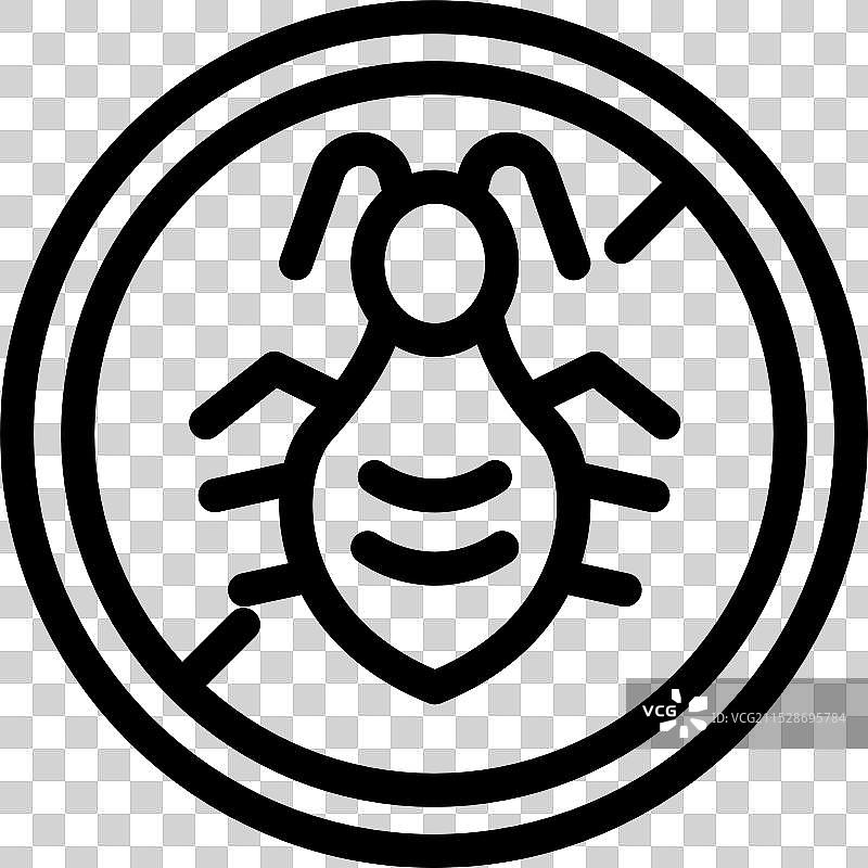 停止标志显示虫害控制图片素材