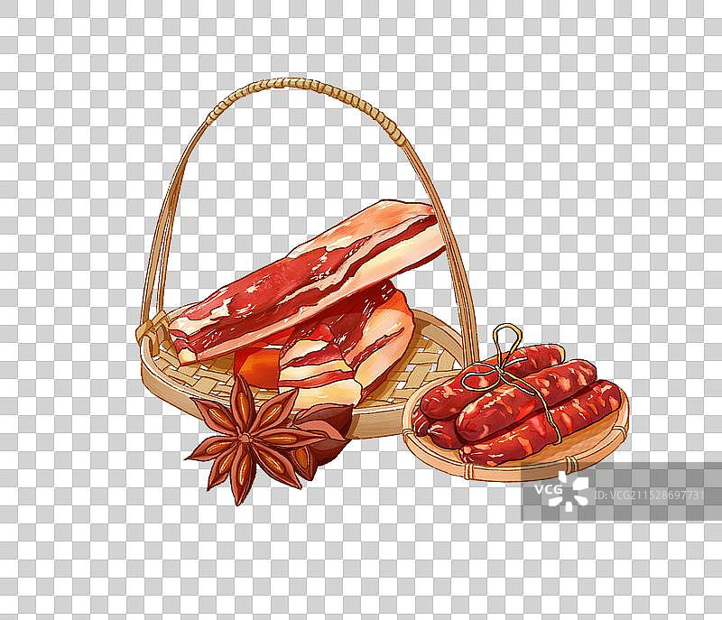 腊味香肠腊肉图片素材