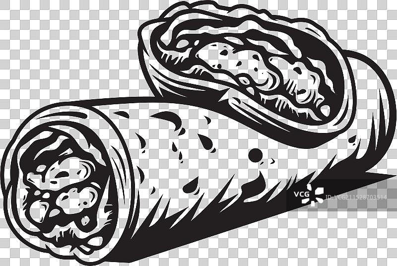 融合不同风味的墨西哥卷饼图片素材